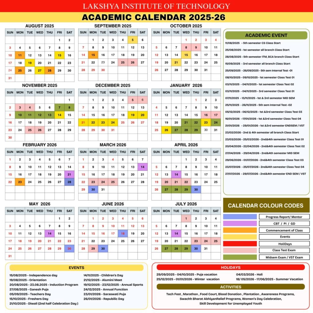 lakshya academic calender